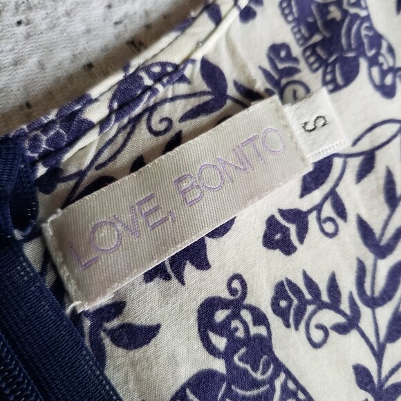 Love Bonito Blue White Red Elephant Boho Pathyia Romper Playsuit Shorts - Picture 3 of 15